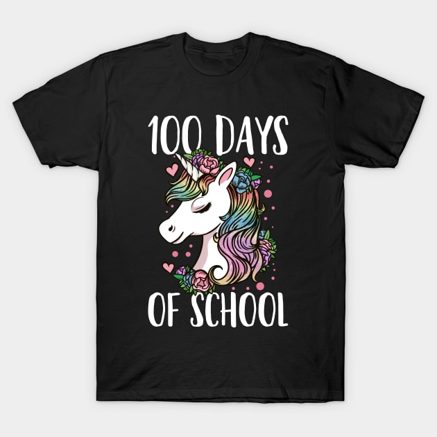 100 Days of School Unicorn T-Shirt by CreativeGiftShop